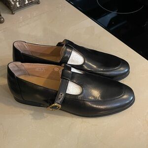 Black Leather Mary Jane Shoes (245) 7.5